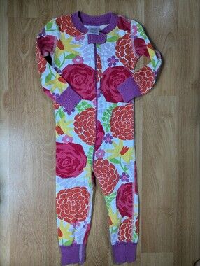 Hanna Andersson Zip Pajama Footless — Floral, 18-24 Months Organic Cotton